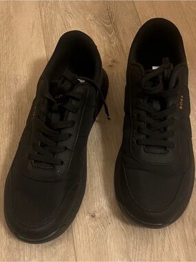 Boss Men's Black Low-Top Lace-Up Sneakers